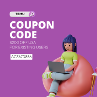 Temu Coupon Code $200 Off USA [acs670886] For Existing Users